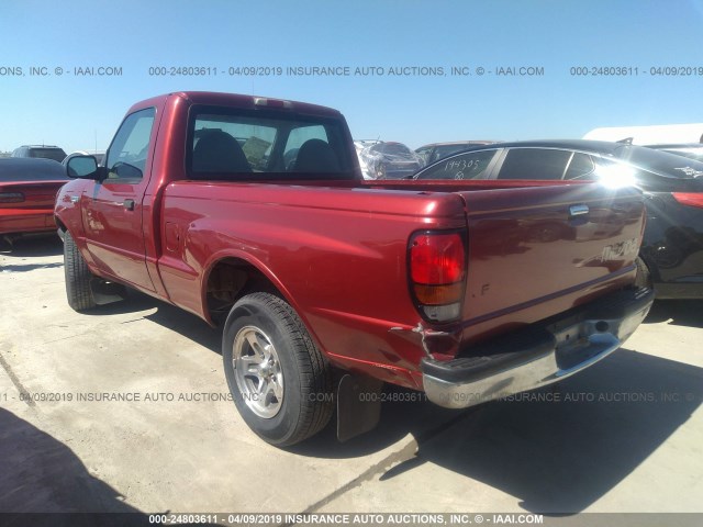 4F4YR12C2YTM27686 - 2000 MAZDA B2500 RED photo 3