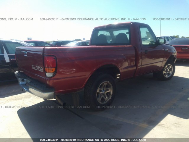 4F4YR12C2YTM27686 - 2000 MAZDA B2500 RED photo 4