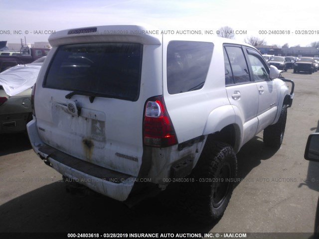 JTEBT14R160063708 - 2006 TOYOTA 4RUNNER SR5/SPORT WHITE photo 4