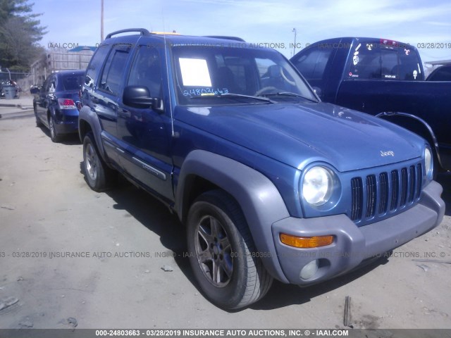 1J4GL48K63W710163 - 2003 JEEP LIBERTY SPORT/FREEDOM Light Blue photo 1