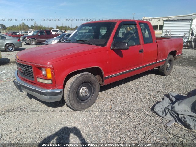 2GTFC29K8S1509696 - 1995 GMC SIERRA C2500 RED photo 2