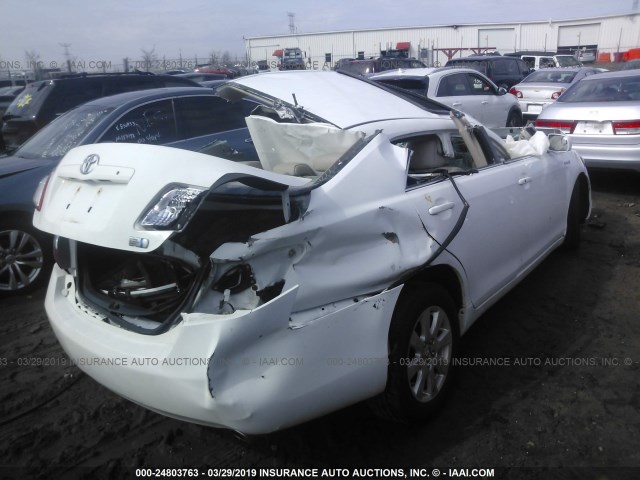 4T1BB46K49U069553 - 2009 TOYOTA CAMRY HYBRID WHITE photo 4