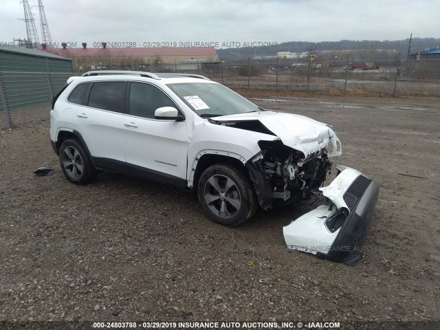 1C4PJMDX0KD189576 - 2019 JEEP CHEROKEE LIMITED WHITE photo 1