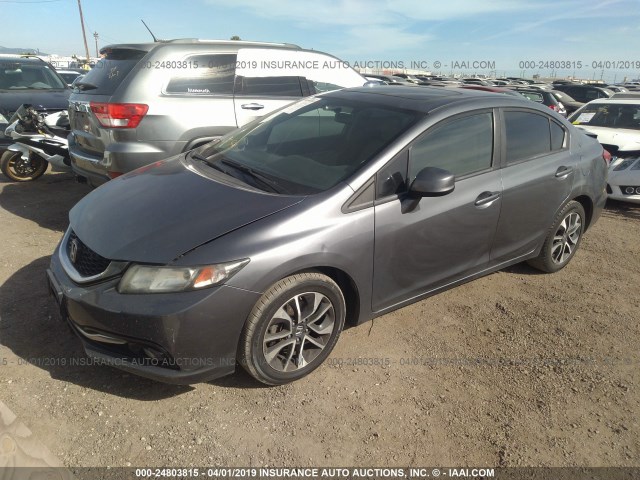 19XFB2F94DE201497 - 2013 HONDA CIVIC EXL GRAY photo 2