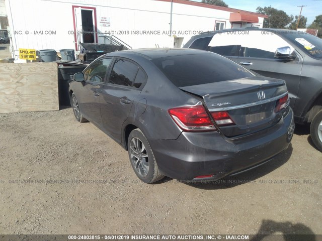 19XFB2F94DE201497 - 2013 HONDA CIVIC EXL GRAY photo 3