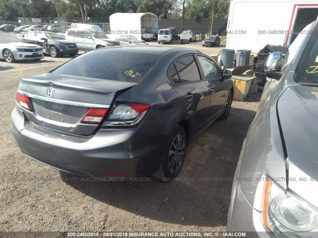 19XFB2F94DE201497 - 2013 HONDA CIVIC EXL GRAY photo 4