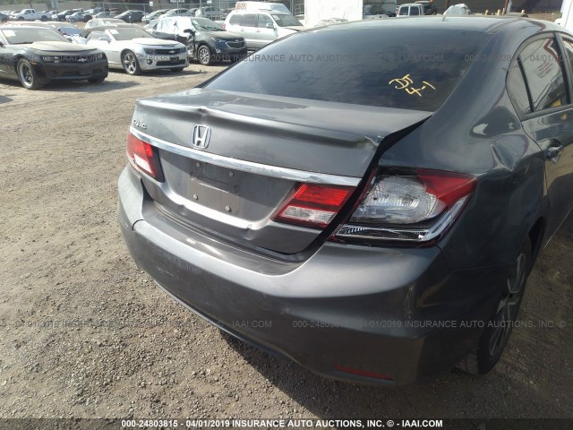 19XFB2F94DE201497 - 2013 HONDA CIVIC EXL GRAY photo 6