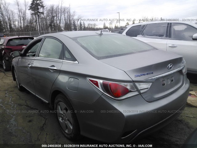 KMHEC4A46CA045685 - 2012 HYUNDAI SONATA HYBRID SILVER photo 3