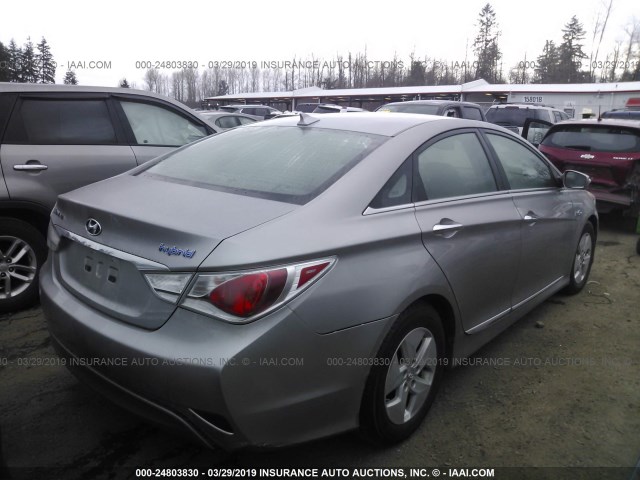 KMHEC4A46CA045685 - 2012 HYUNDAI SONATA HYBRID SILVER photo 4