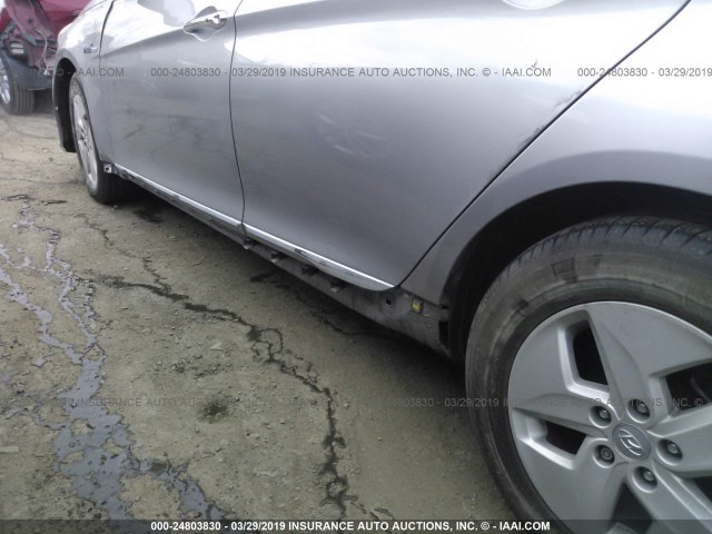 KMHEC4A46CA045685 - 2012 HYUNDAI SONATA HYBRID SILVER photo 6