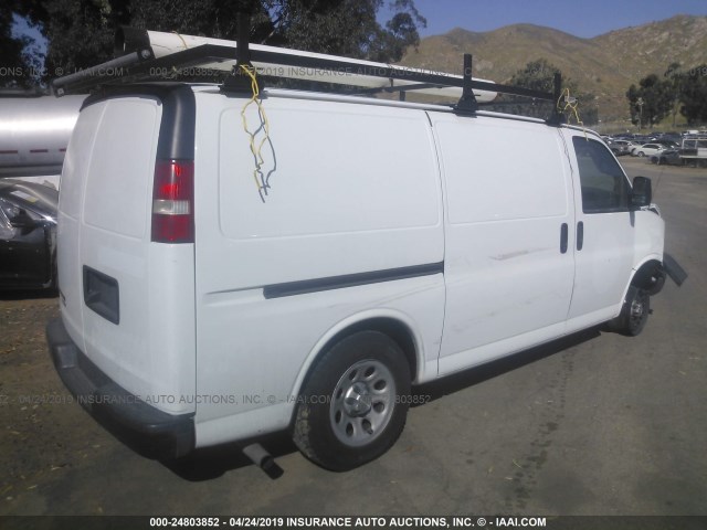 1GCSGAFX3E1162088 - 2014 CHEVROLET EXPRESS G1500  WHITE photo 4