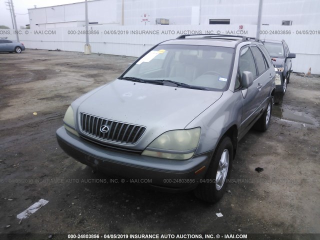 JT6GF10U0Y0060191 - 2000 LEXUS RX 300 GRAY photo 2