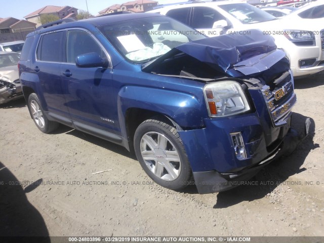 2CTFLEEY6A6300443 - 2010 GMC TERRAIN SLE BLUE photo 1