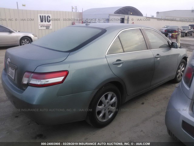 JTNBF3EK1A3002354 - 2010 TOYOTA CAMRY SE/LE/XLE GREEN photo 4