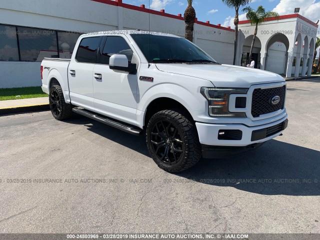 1FTEW1E5XJFB30817 - 2018 FORD F150 SUPERCREW WHITE photo 1