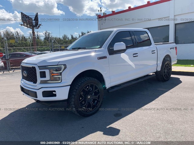 1FTEW1E5XJFB30817 - 2018 FORD F150 SUPERCREW WHITE photo 2