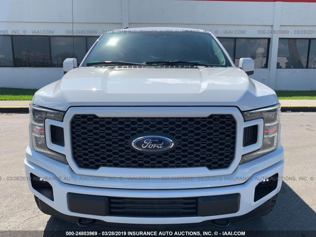 1FTEW1E5XJFB30817 - 2018 FORD F150 SUPERCREW WHITE photo 6