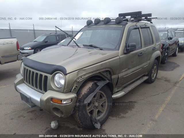 1J4GL38K82W309285 - 2002 JEEP LIBERTY RENEGADE GREEN photo 2