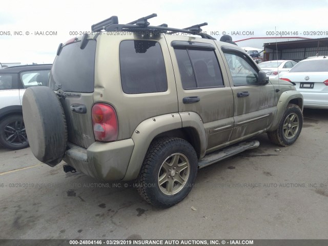 1J4GL38K82W309285 - 2002 JEEP LIBERTY RENEGADE GREEN photo 4