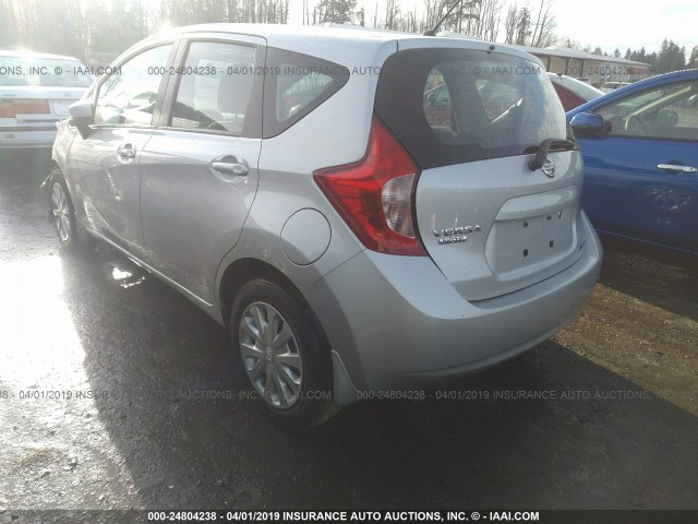 3N1CE2CP6FL426521 - 2015 NISSAN VERSA NOTE S/S PLUS/SV/SL/SR SILVER photo 3