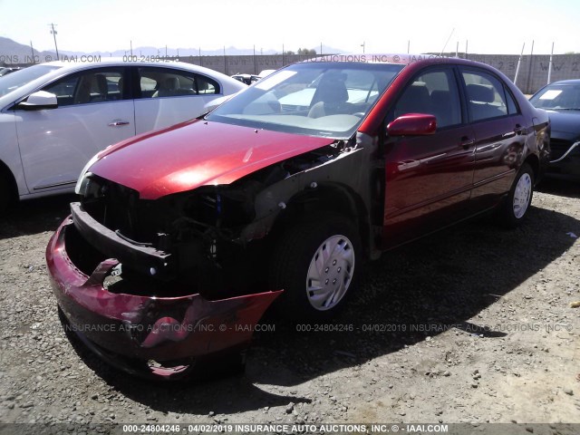 1NXBR32E65Z346753 - 2005 TOYOTA COROLLA CE/LE/S RED photo 2