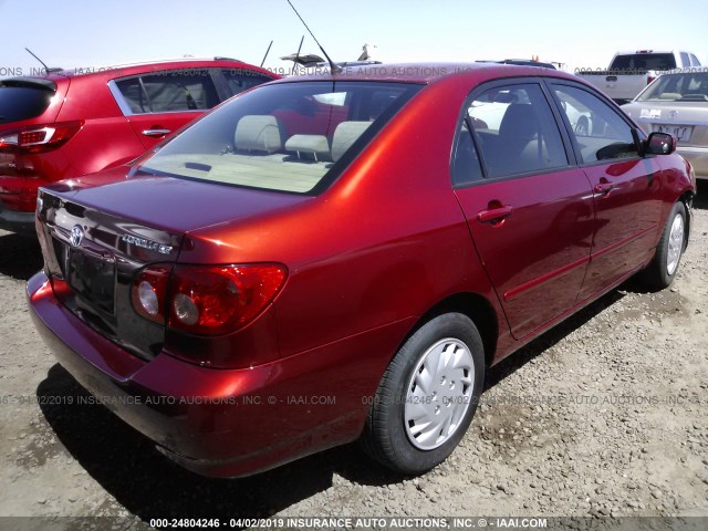 1NXBR32E65Z346753 - 2005 TOYOTA COROLLA CE/LE/S RED photo 4