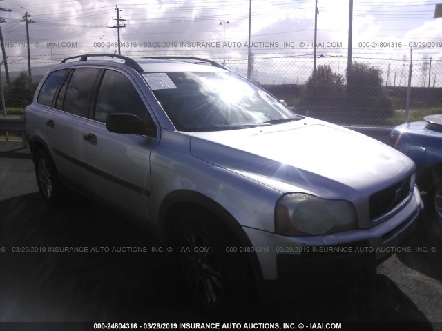 YV1CZ91H041057403 - 2004 VOLVO XC90 T6 SILVER photo 1