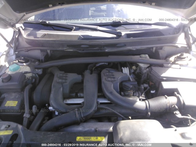 YV1CZ91H041057403 - 2004 VOLVO XC90 T6 SILVER photo 10