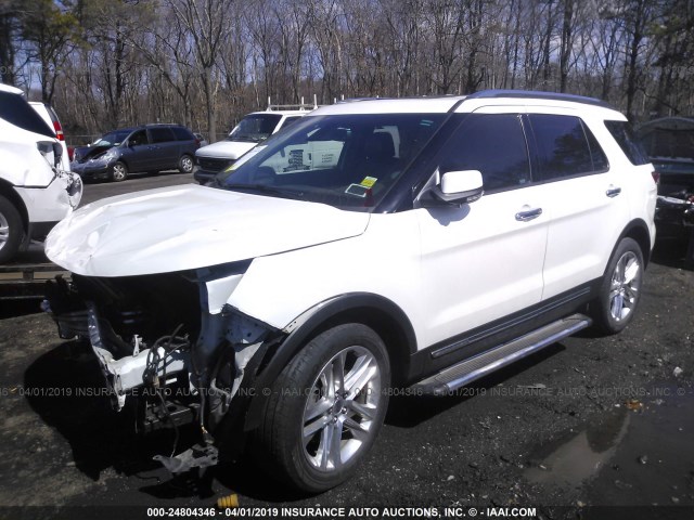 1FM5K8F83GGB02840 - 2016 FORD EXPLORER LIMITED WHITE photo 2