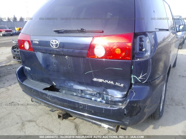 5TDZK22C37S033845 - 2007 TOYOTA SIENNA XLE/XLE LIMITED BLUE photo 6