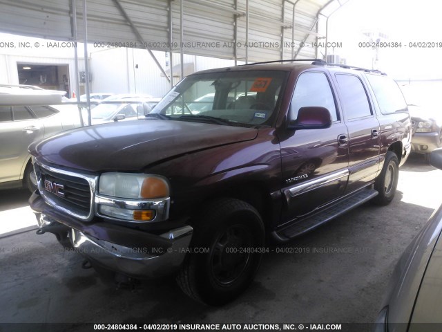 1GKFK16T91J298043 - 2001 GMC YUKON XL K1500 MAROON photo 2