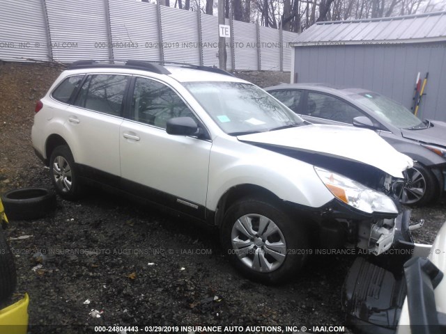 4S4BRBAC4B3394554 - 2011 SUBARU OUTBACK 2.5I WHITE photo 1