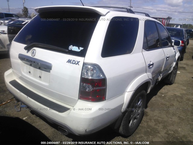 2HNYD18884H530901 - 2004 ACURA MDX TOURING WHITE photo 4