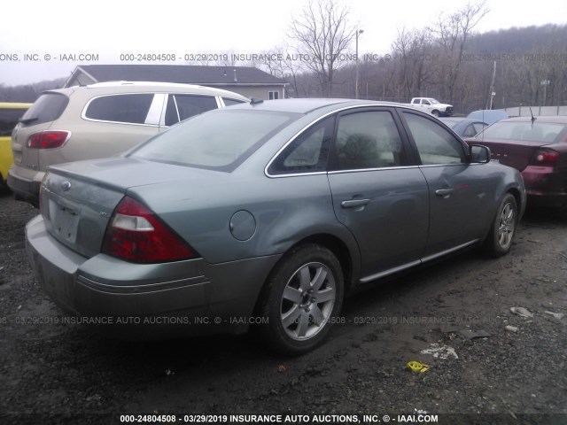 1FAHP24107G133913 - 2007 FORD FIVE HUNDRED SEL GREEN photo 4