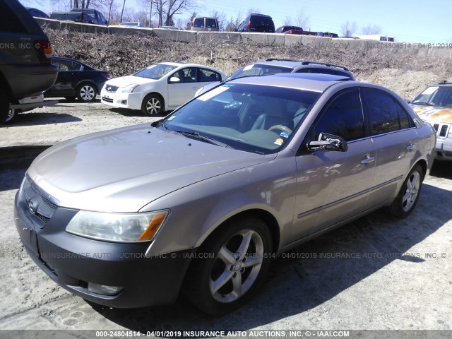 5NPEU46F27H164571 - 2007 HYUNDAI SONATA SE/LIMITED TAN photo 2