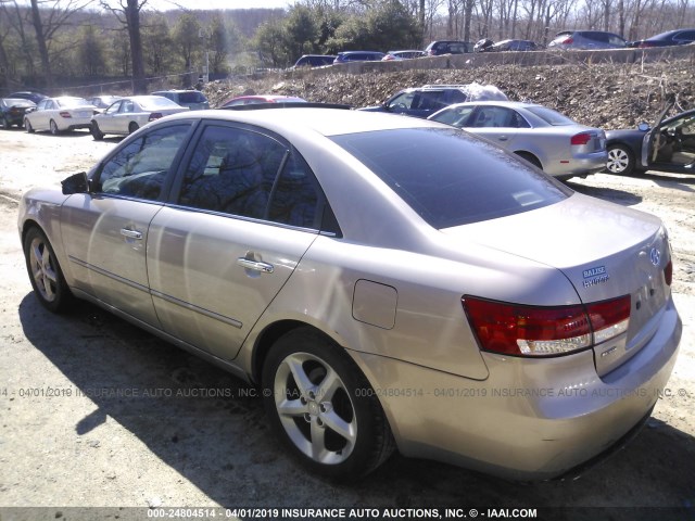 5NPEU46F27H164571 - 2007 HYUNDAI SONATA SE/LIMITED TAN photo 3