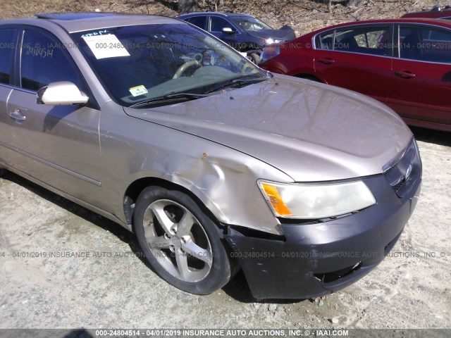 5NPEU46F27H164571 - 2007 HYUNDAI SONATA SE/LIMITED TAN photo 6