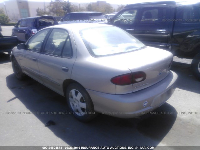 1G1JF52T8Y7234633 - 2000 CHEVROLET CAVALIER LS GOLD photo 3