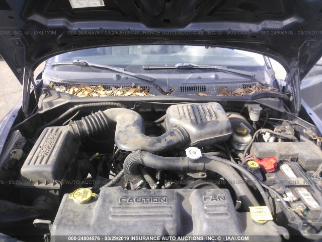 1B7FL22P91S224588 - 2001 DODGE DAKOTA BLUE photo 10