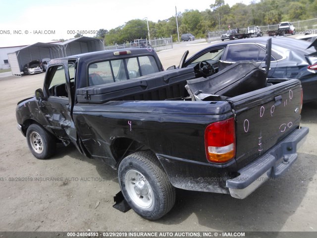 1FTCR10A9RUB97676 - 1994 FORD RANGER BLACK photo 3