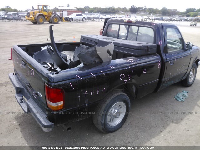 1FTCR10A9RUB97676 - 1994 FORD RANGER BLACK photo 4