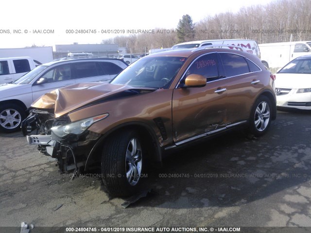 JNRAS18W09M152668 - 2009 INFINITI FX35 ORANGE photo 2