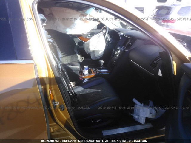 JNRAS18W09M152668 - 2009 INFINITI FX35 ORANGE photo 5