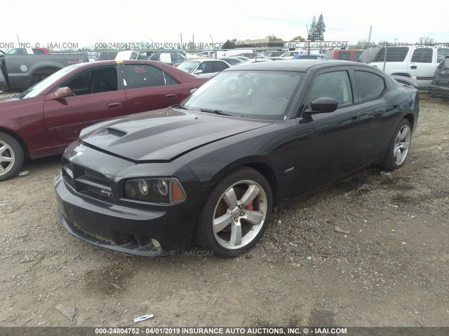 2B3LA73W78H154846 - 2008 DODGE CHARGER SRT-8 BLACK photo 2