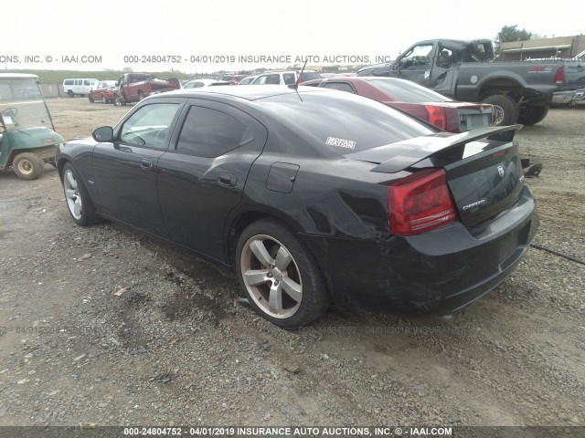 2B3LA73W78H154846 - 2008 DODGE CHARGER SRT-8 BLACK photo 3