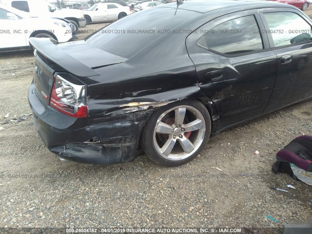 2B3LA73W78H154846 - 2008 DODGE CHARGER SRT-8 BLACK photo 6