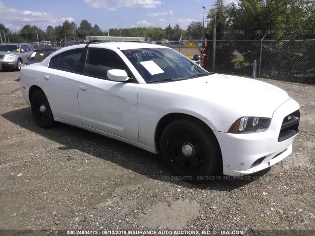 2C3CDXAG0EH362147 - 2014 DODGE CHARGER POLICE WHITE photo 1