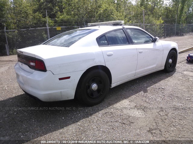 2C3CDXAG0EH362147 - 2014 DODGE CHARGER POLICE WHITE photo 4