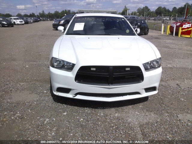 2C3CDXAG0EH362147 - 2014 DODGE CHARGER POLICE WHITE photo 6