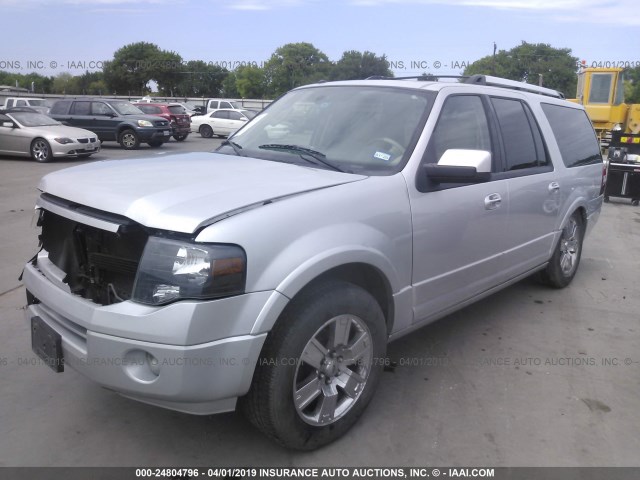 1FMJK1K5XAEA76015 - 2010 FORD EXPEDITION EL LIMITED SILVER photo 2